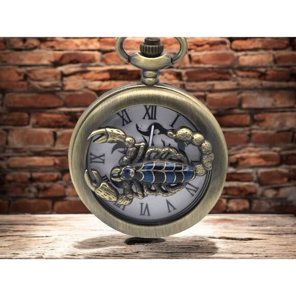 Pocket Watch Other - Scorpion Pocket Watch NEW Vintage Bronze Finish Gift Insect Graduation Promotio